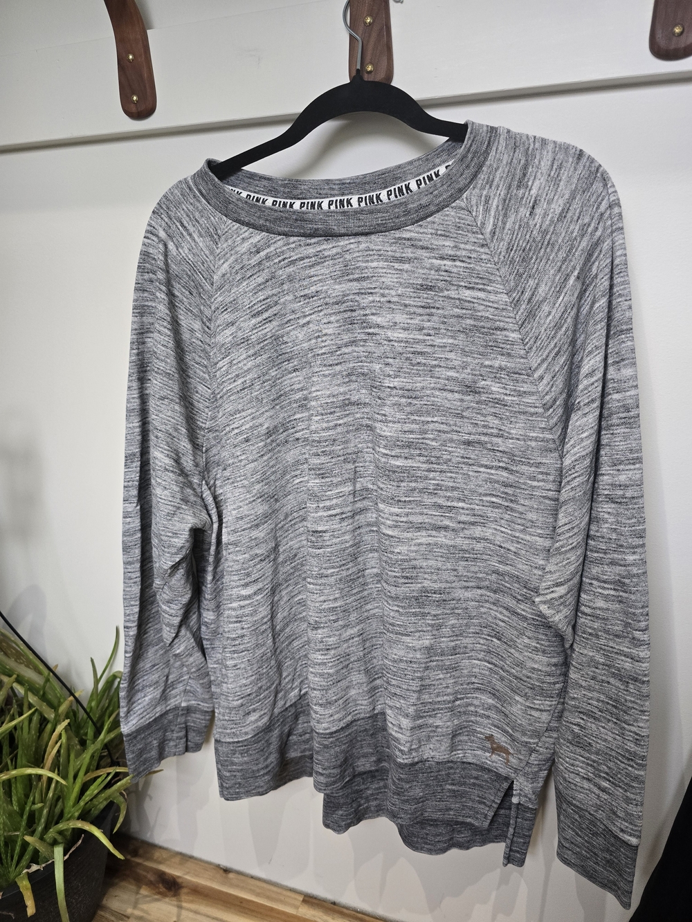 Victoria's Secret PINK Gray Marled Crewneck Sweater